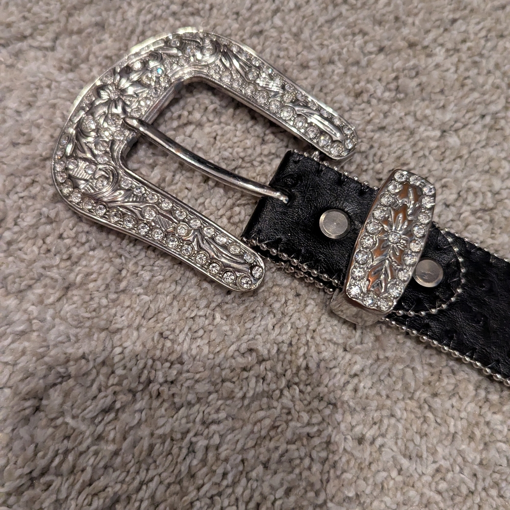 Black and Red Rhinestone/Jeweled Belt